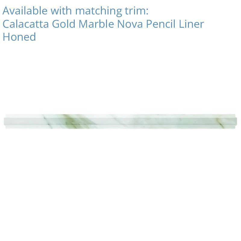 10" Calacatta Gold Marble Hexagon Tile Honed - Image 13