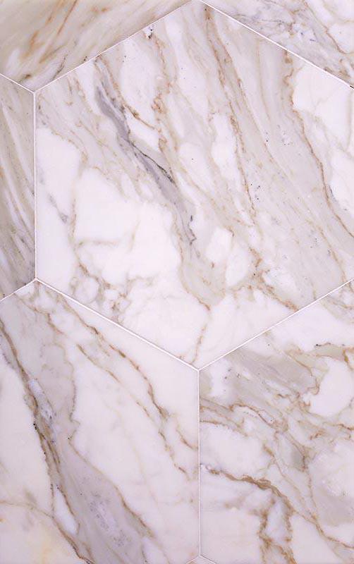 10" Calacatta Gold Marble Hexagon Tile Honed - Image 7