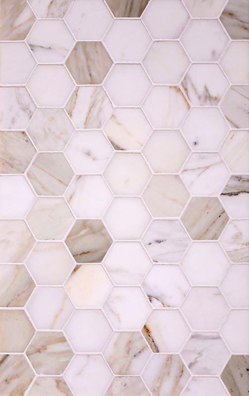 2" Calacatta Gold Hexagon Tile Polished - Image 7