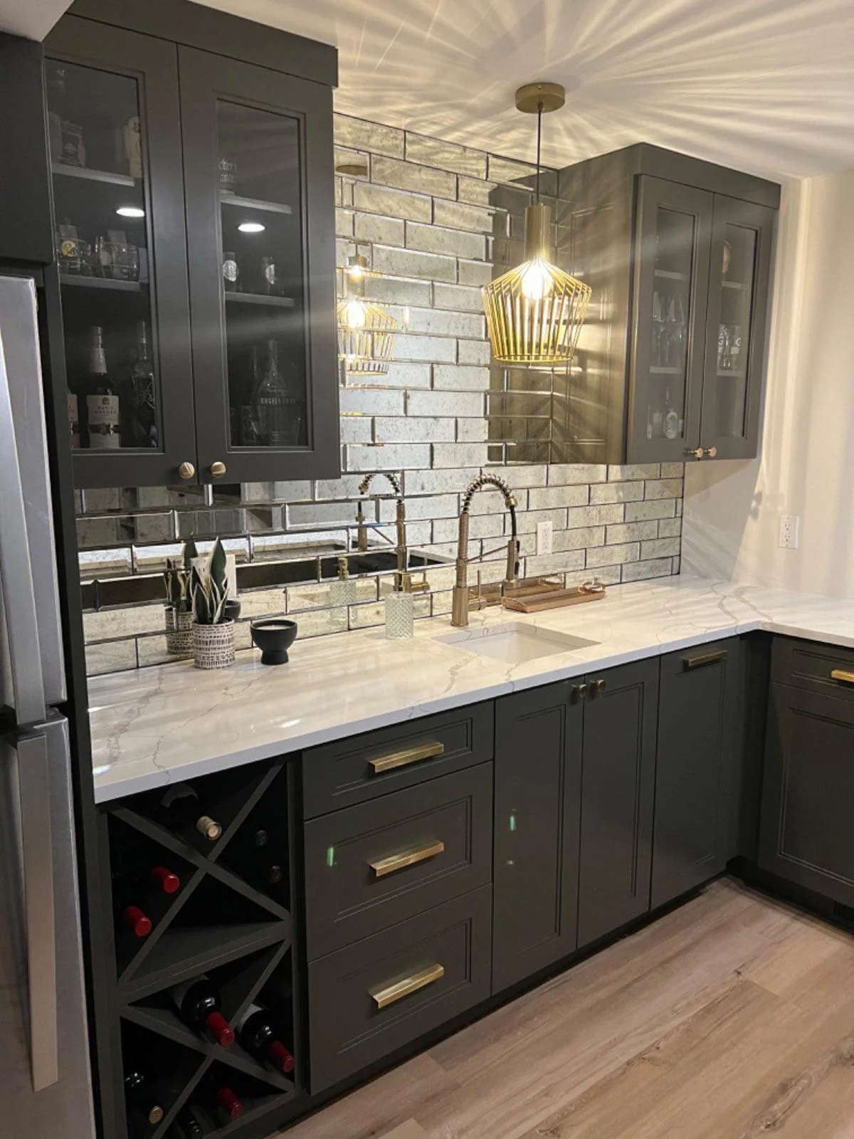 3x12 Beveled Antique Mirror Glass Subway Tile - Image 7