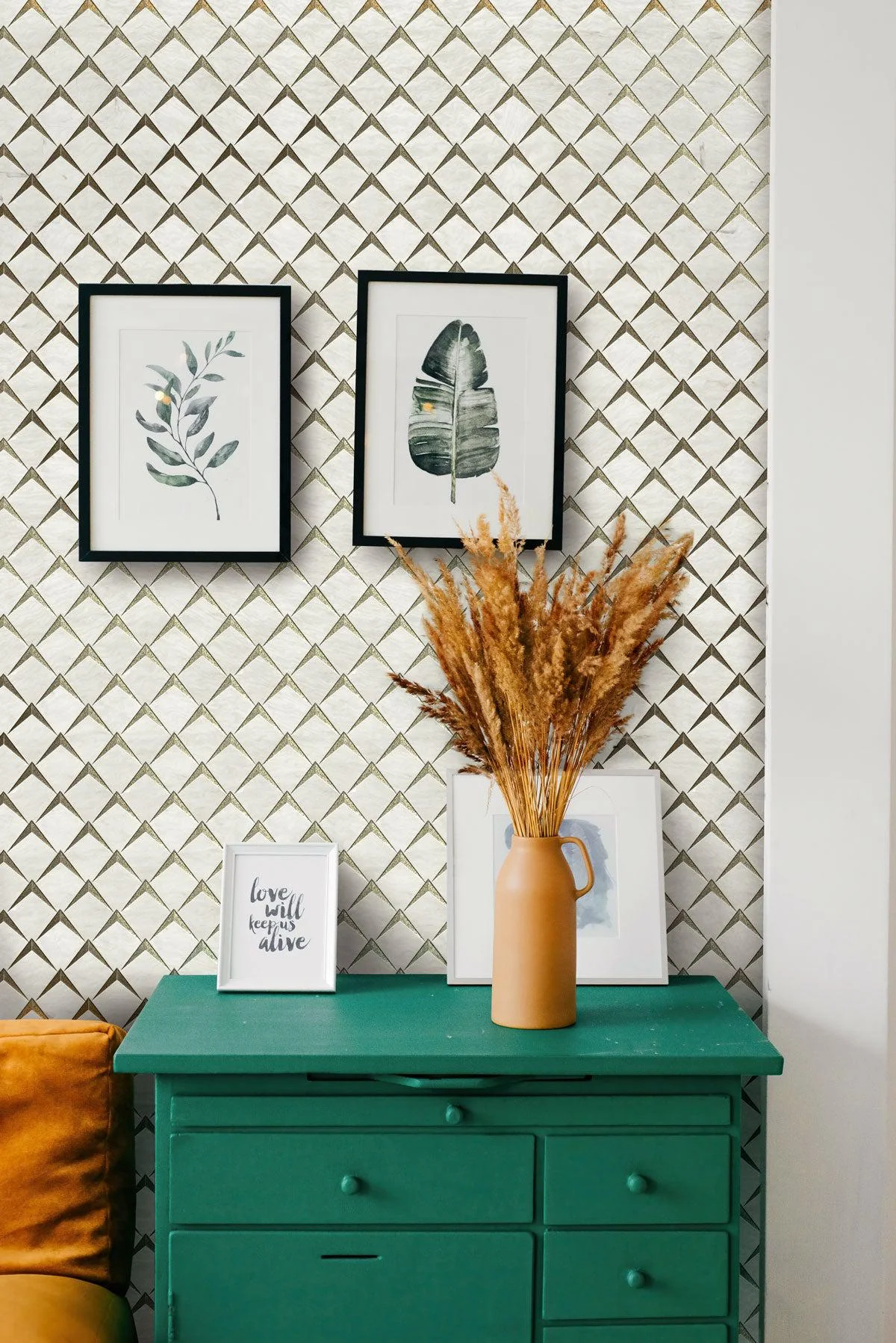 Arrowhead Antique Mirror Glass Marble Mosaic Tile - Image 11