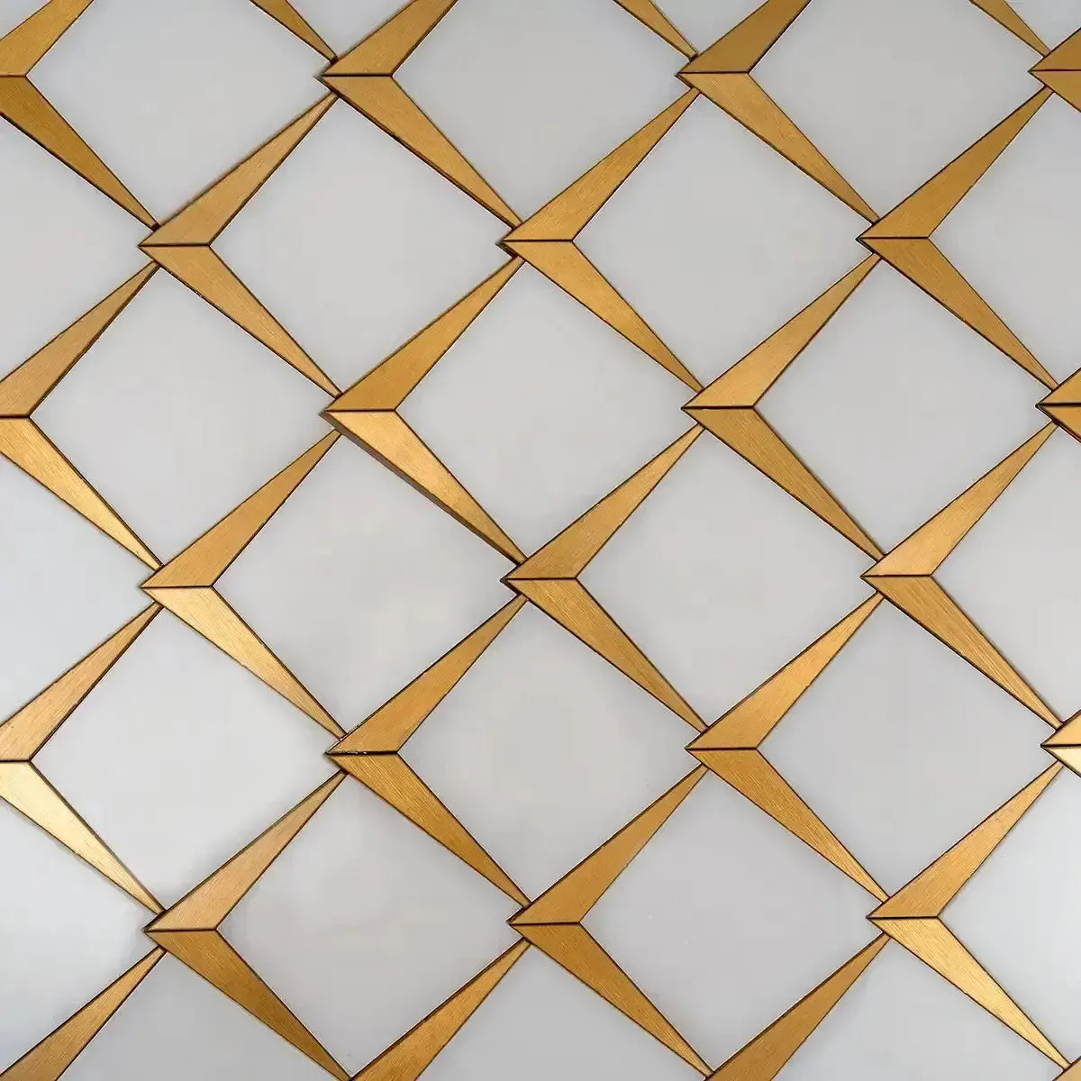 Arrowhead Brass Marble Mosaic Tile - Image 7