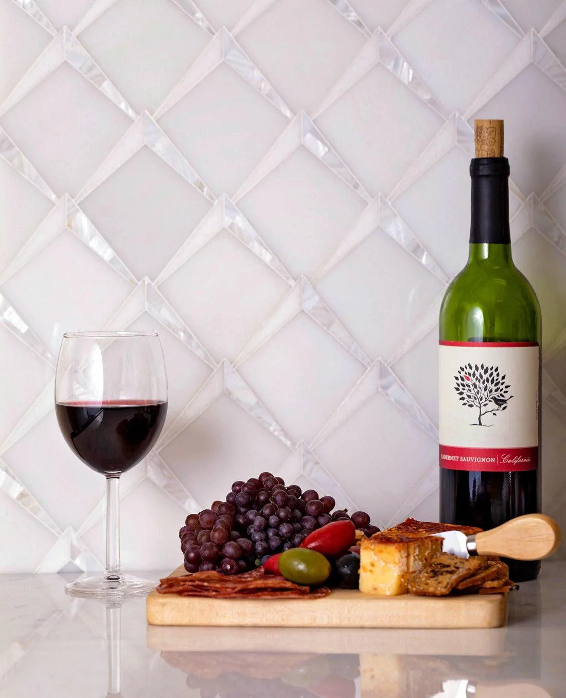 Arrowhead Pearl Marble Mosaic Tile - Image 11