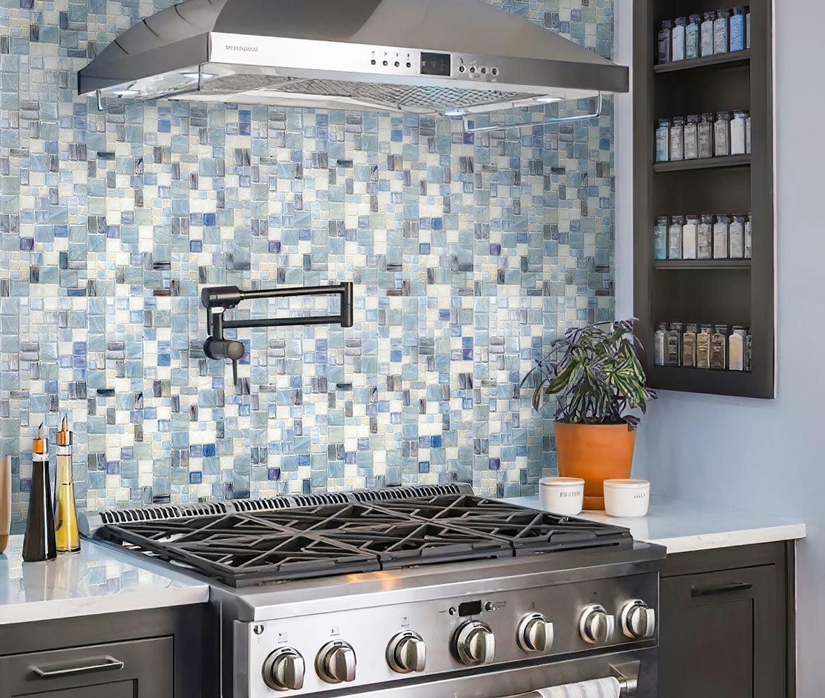 Blue Mini Versailles Glass Mosaic Tile - Image 10