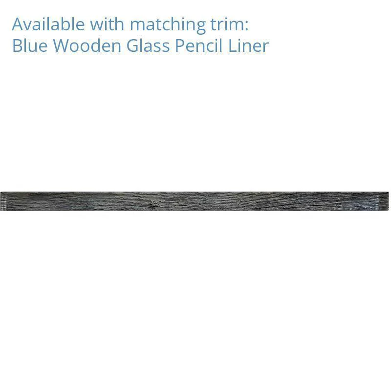 Blue Wooden Glass Subway Mosaic Tile - Image 11