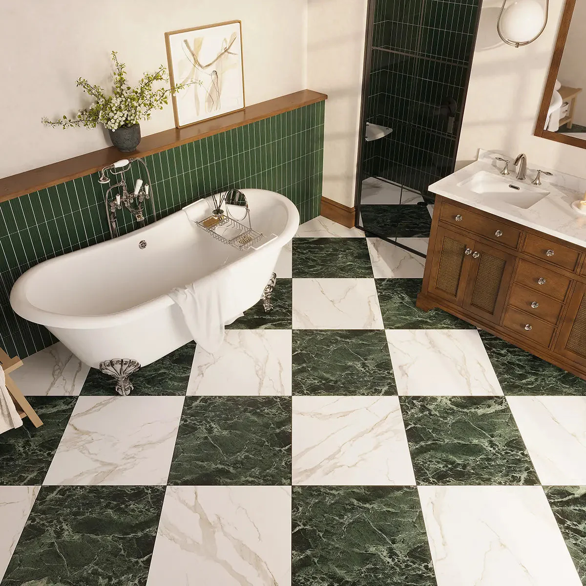 Groove Laurel Deco Gloss Ceramic Subway Tile - Image 19