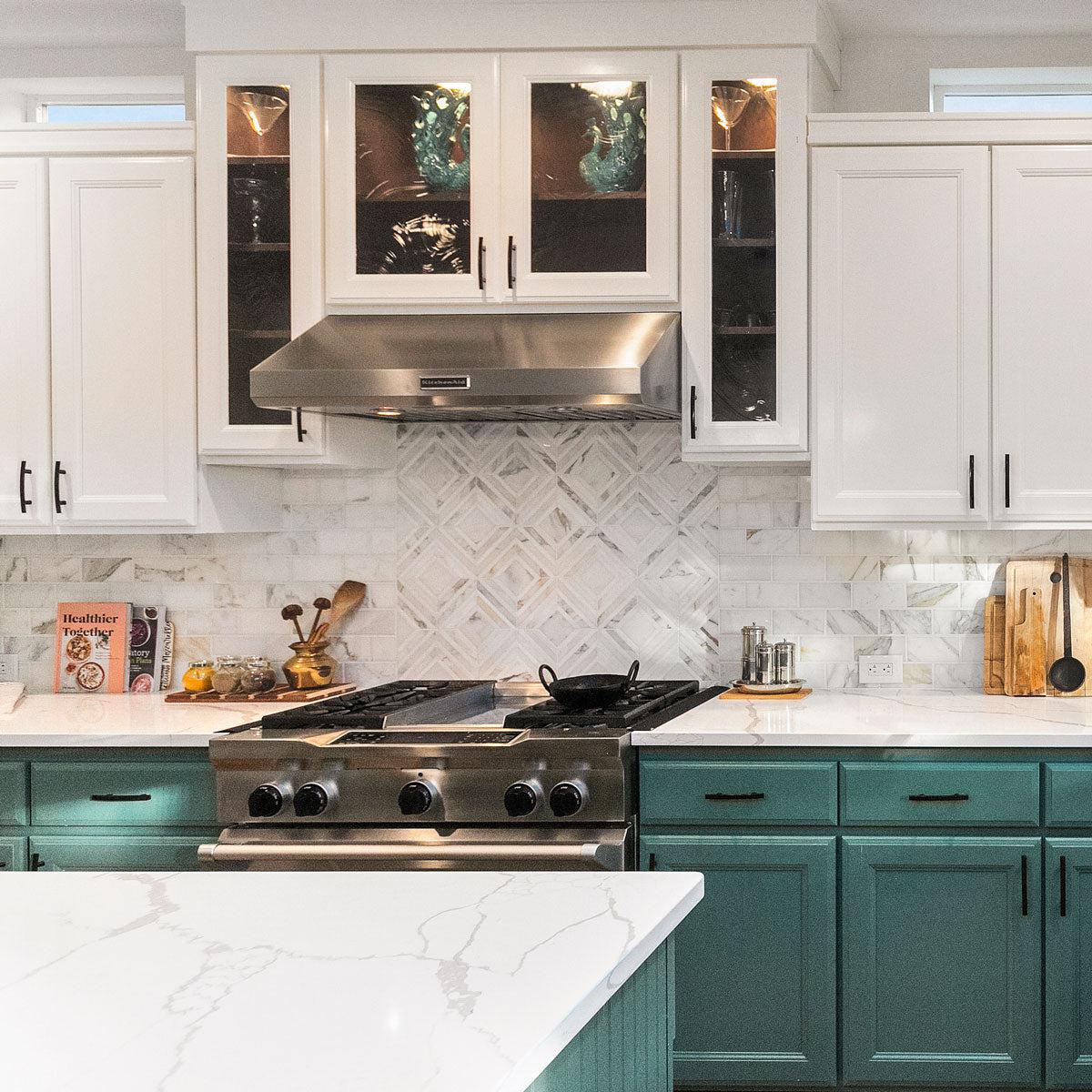 Calacatta Gold Diamond & Square Mosaic Tile - Image 6