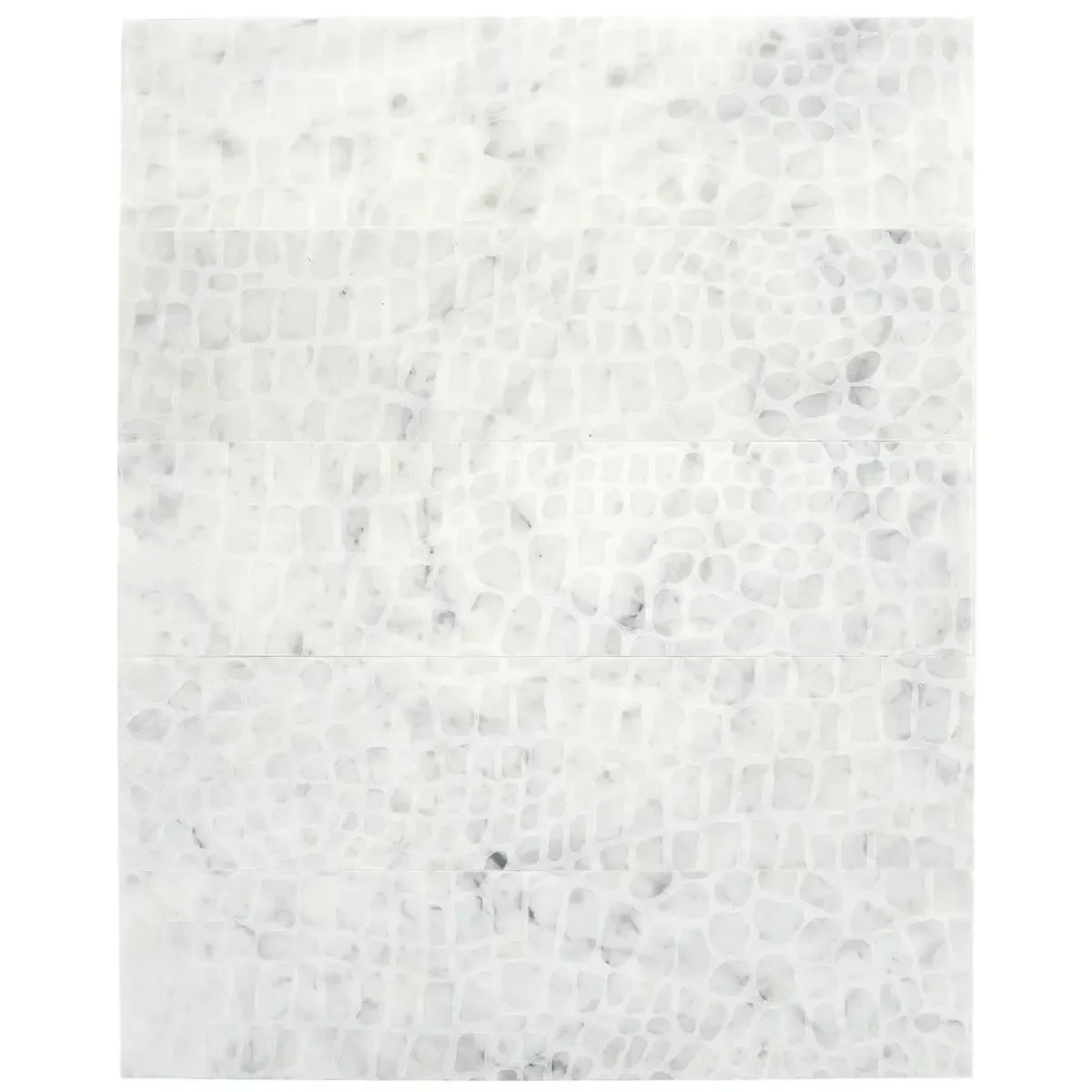 Carrara Gator Etched Subway Marble Tile - Image 5