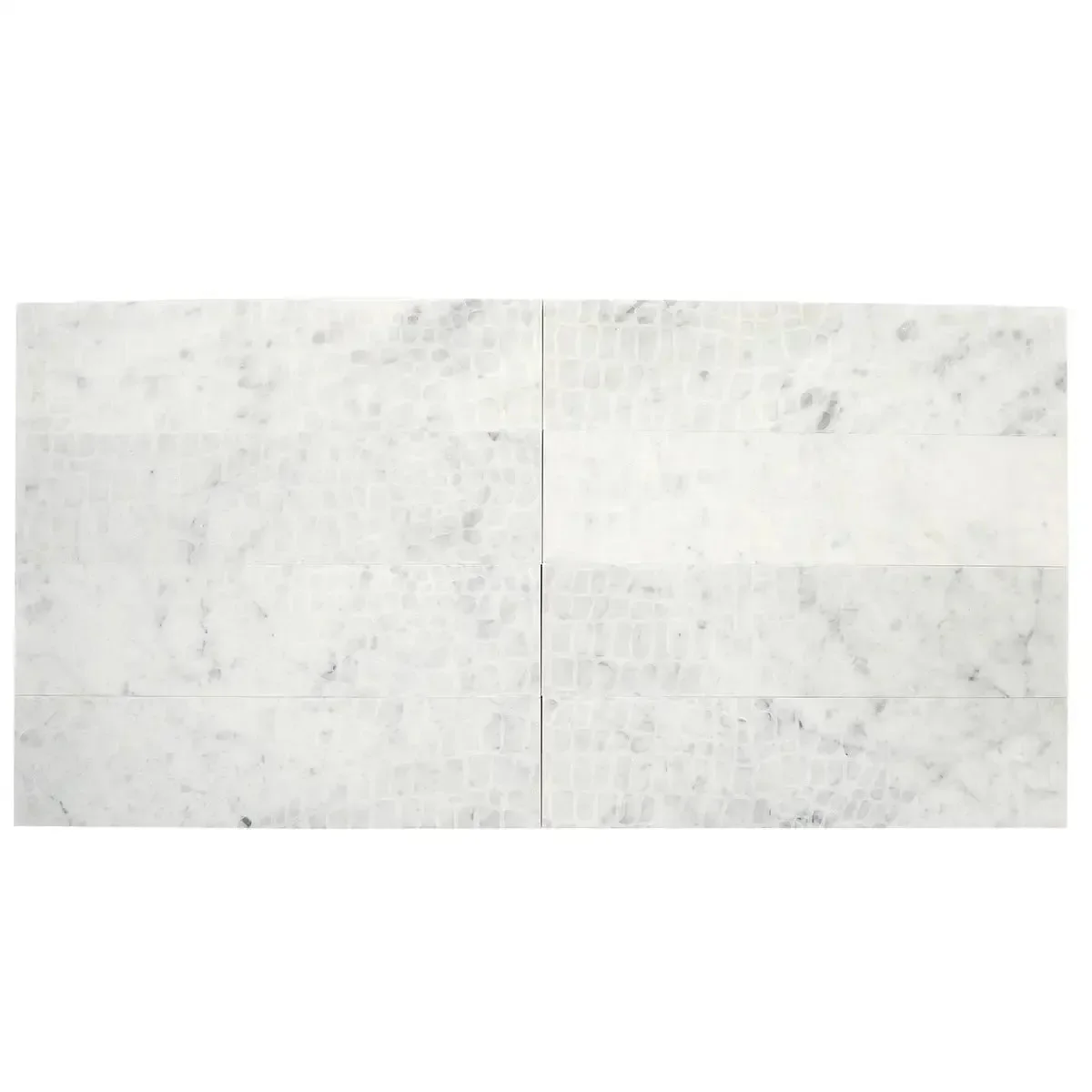 Carrara Gator Etched Subway Marble Tile - Image 6