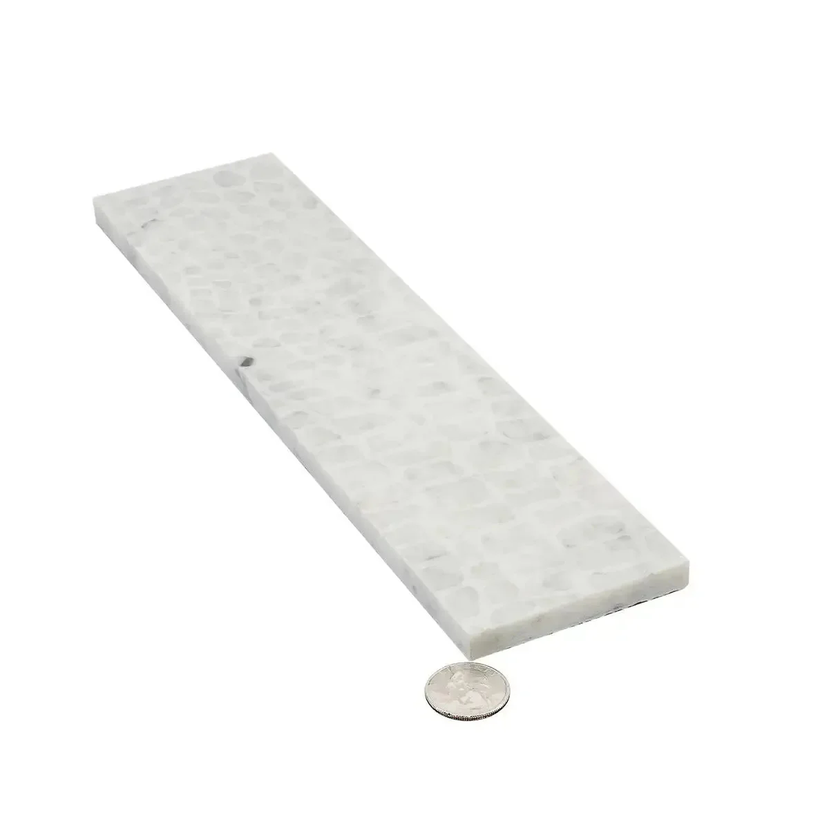 Carrara Gator Etched Subway Marble Tile - Image 8