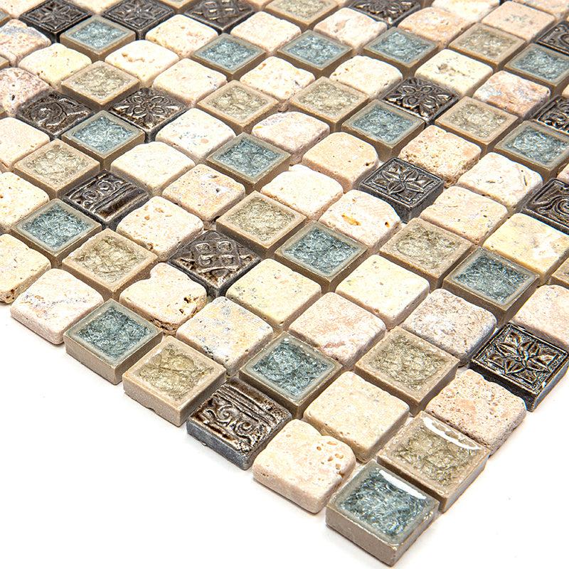 Eclectic Travertine Square Mosaic Tile - Image 4
