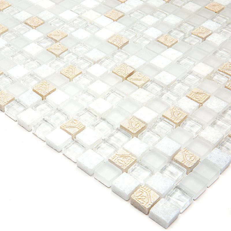 Eclectic White Micro Square Mosaic Tile - Image 3