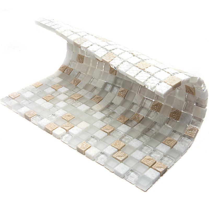 Eclectic White Micro Square Mosaic Tile - Image 4