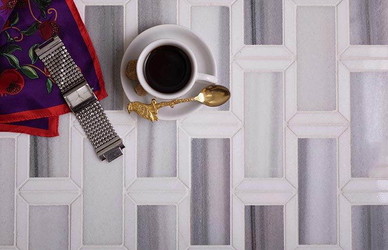 Equator & Thassos Bricks Polished Mosaic Tile - Image 4