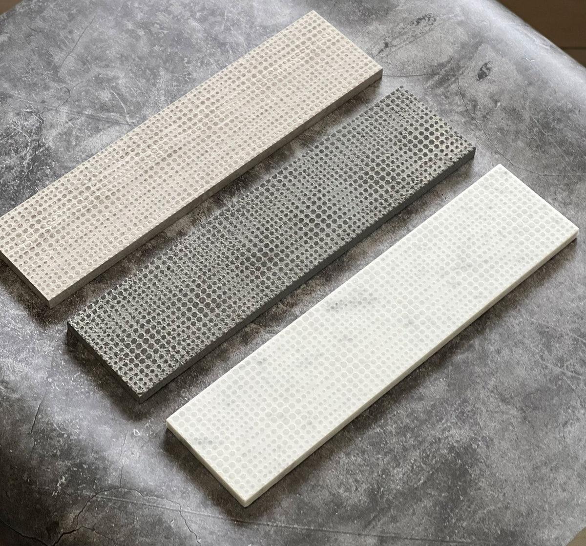 Grey Limestone Dots Etched Subway Tile - Image 4