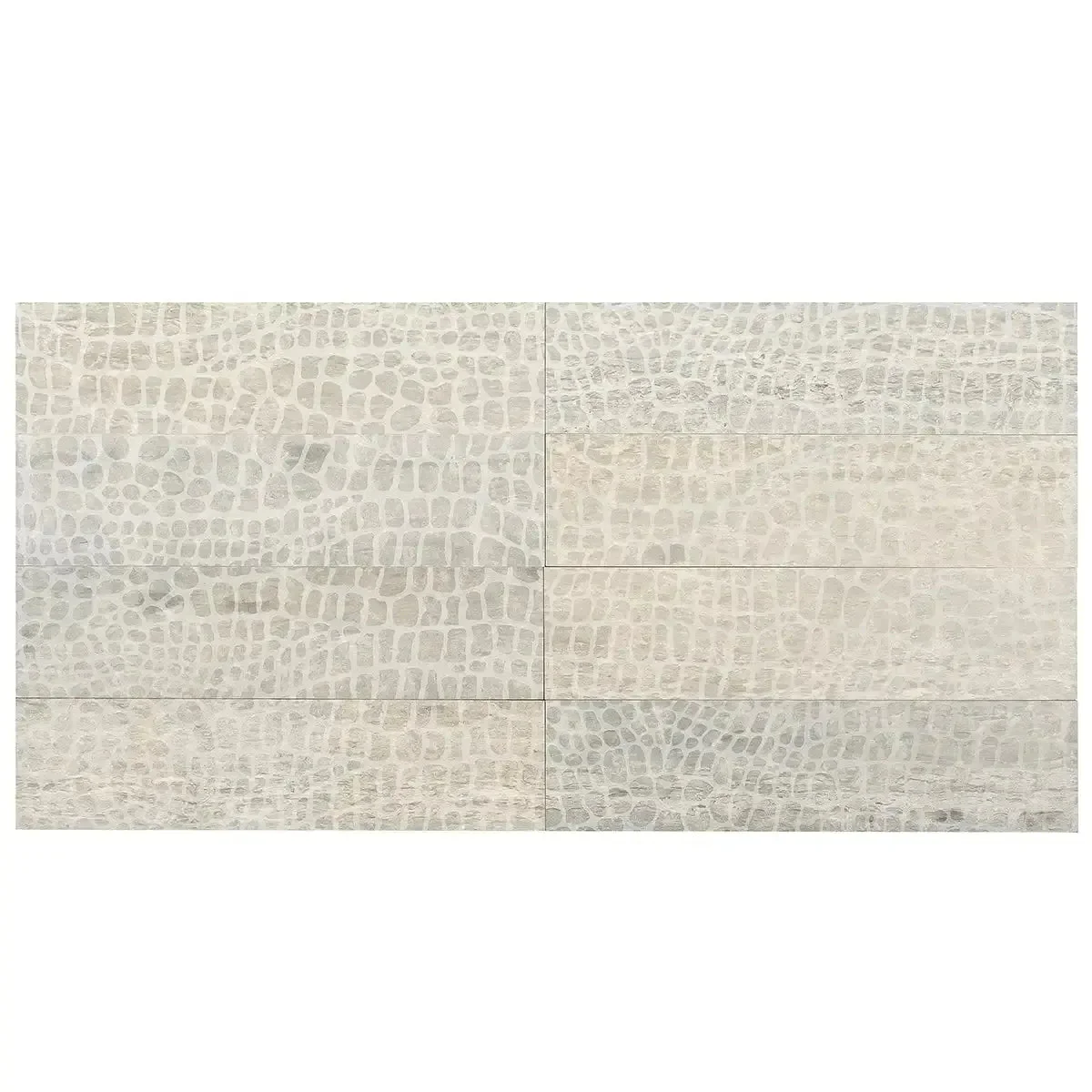 Grey Limestone Gator Etched Subway Tile - Image 4