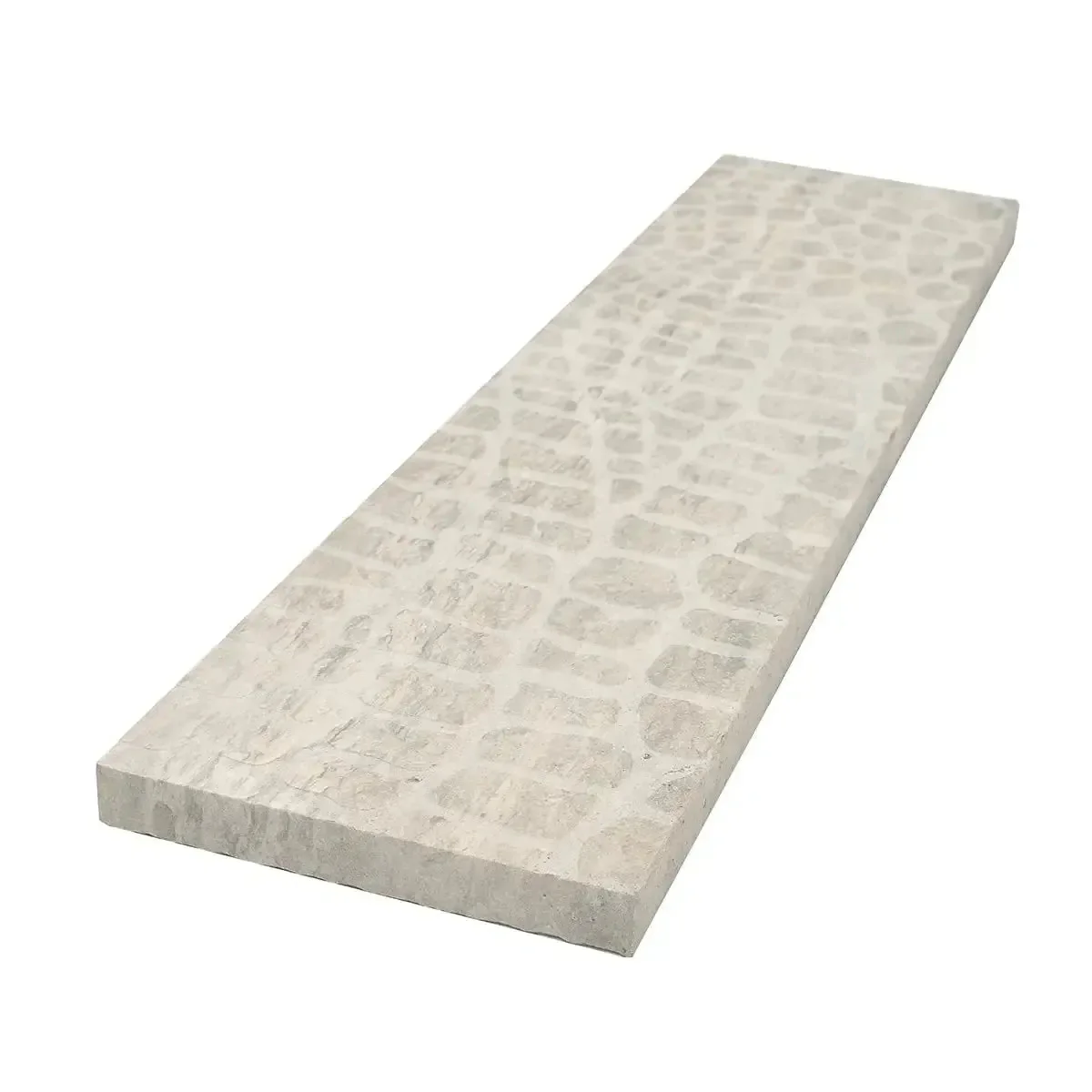 Grey Limestone Gator Etched Subway Tile - Image 6