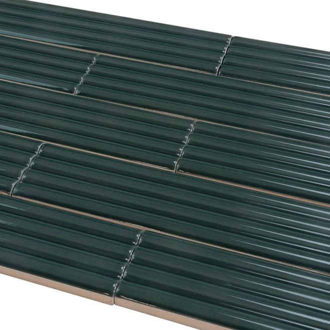 Groove Laurel Deco Gloss Ceramic Subway Tile - Image 15