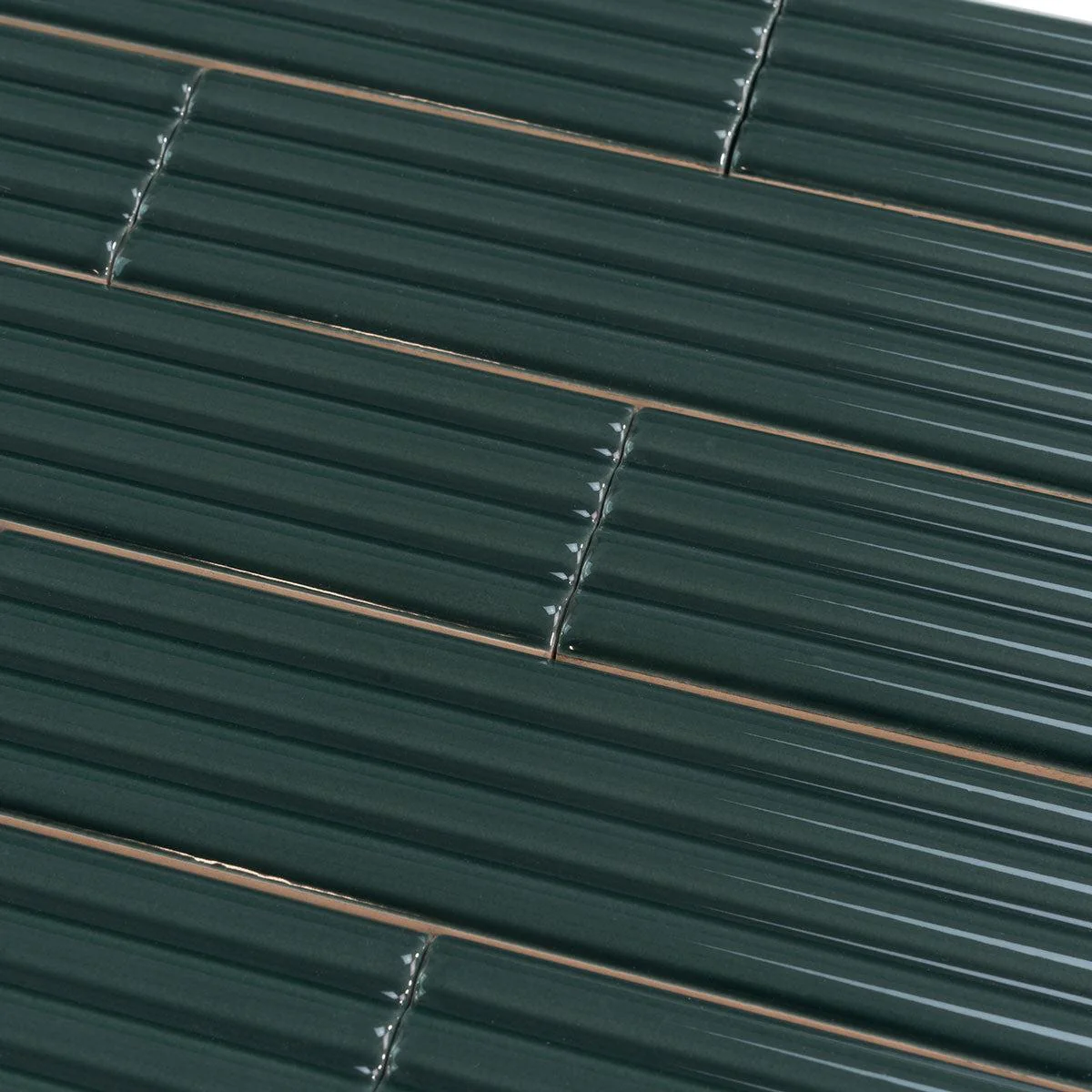 Groove Laurel Deco Gloss Ceramic Subway Tile - Image 3