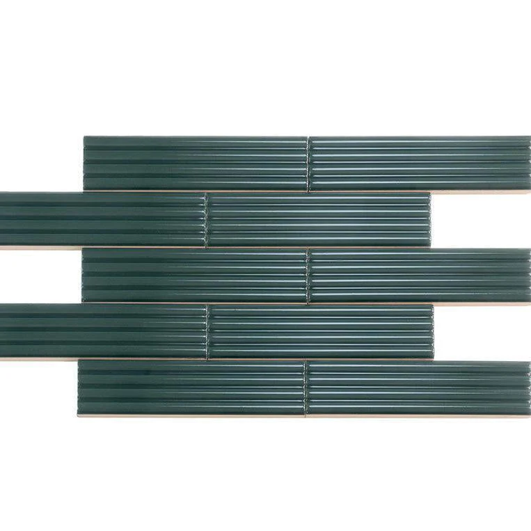 Groove Laurel Deco Gloss Ceramic Subway Tile - Image 5