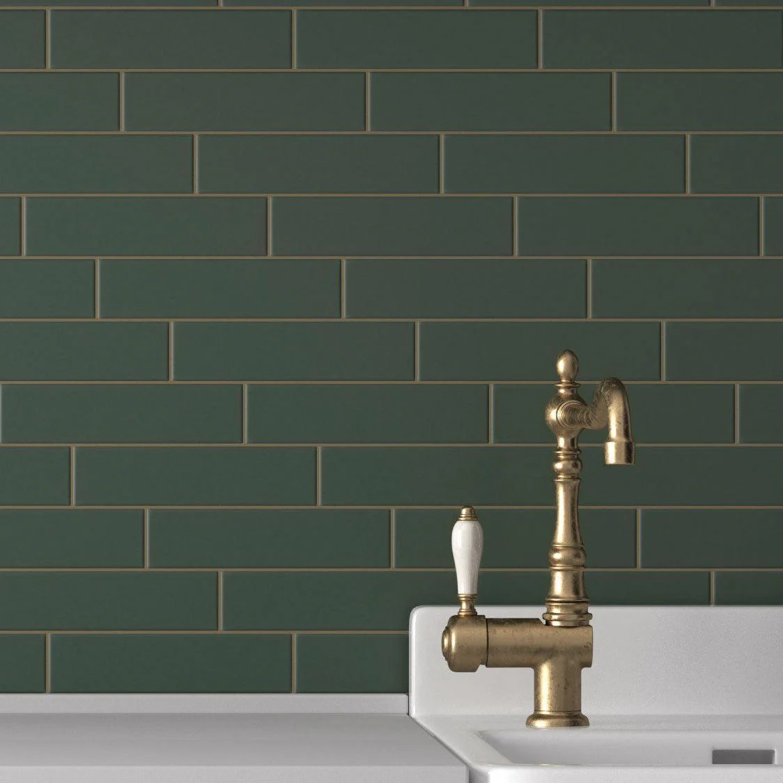 Groove Laurel Matte Ceramic Subway Tile - Image 3