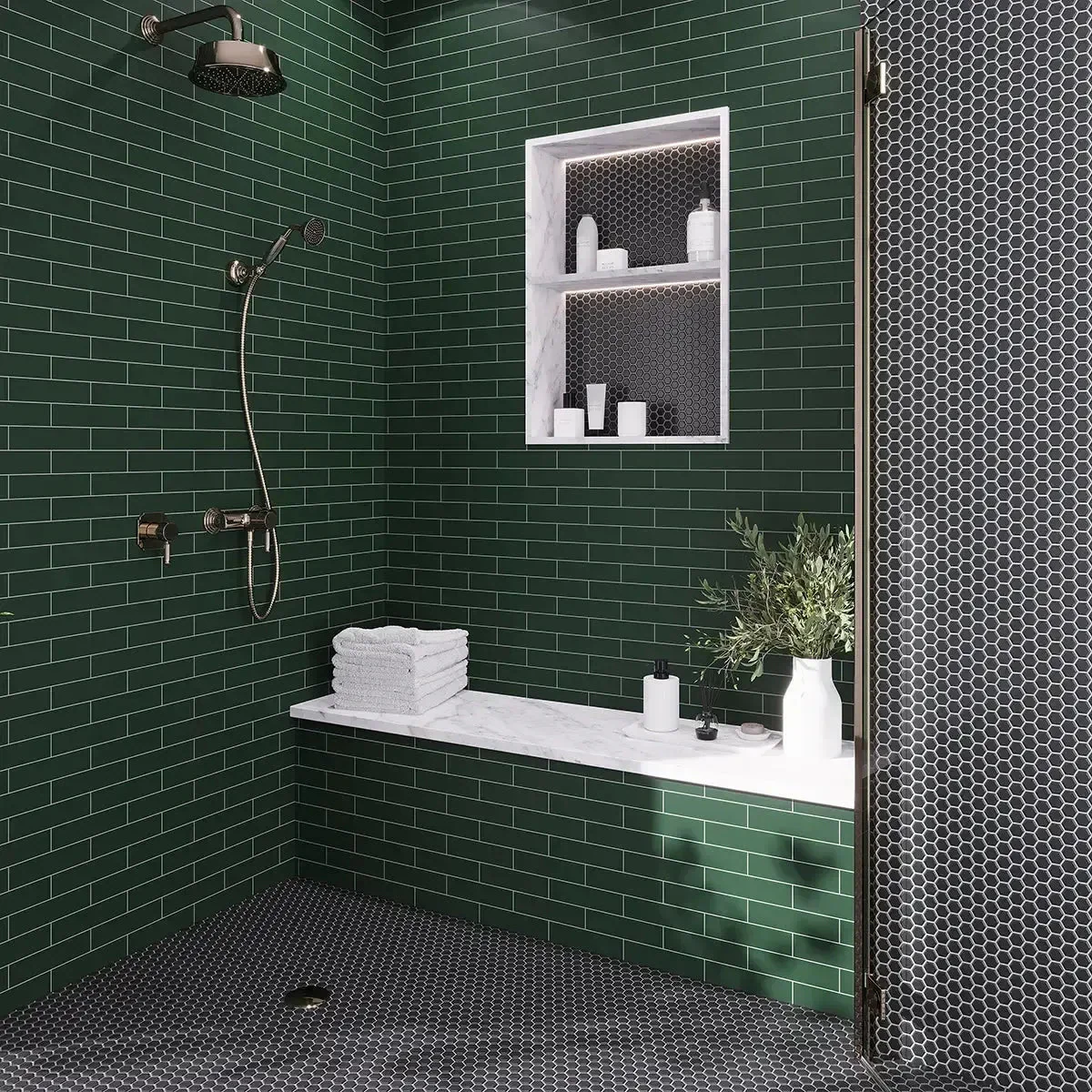 Groove Laurel Matte Ceramic Subway Tile - Image 4