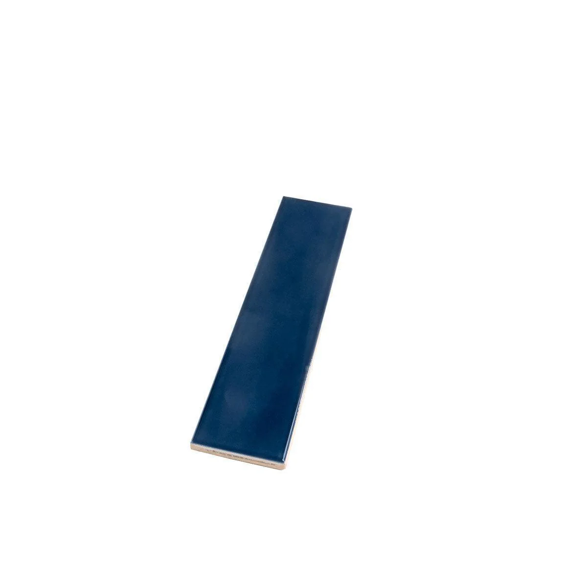 Groove Navy Gloss Ceramic Subway Tile - Image 9