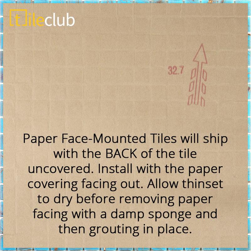 Iridescent Blue Glass Mosaic Tile - Image 3