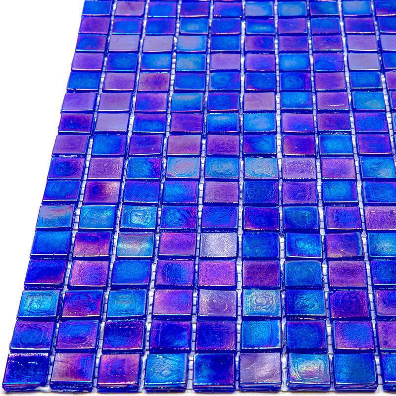 Iridescent Blue Glass Mosaic Tile - Image 4
