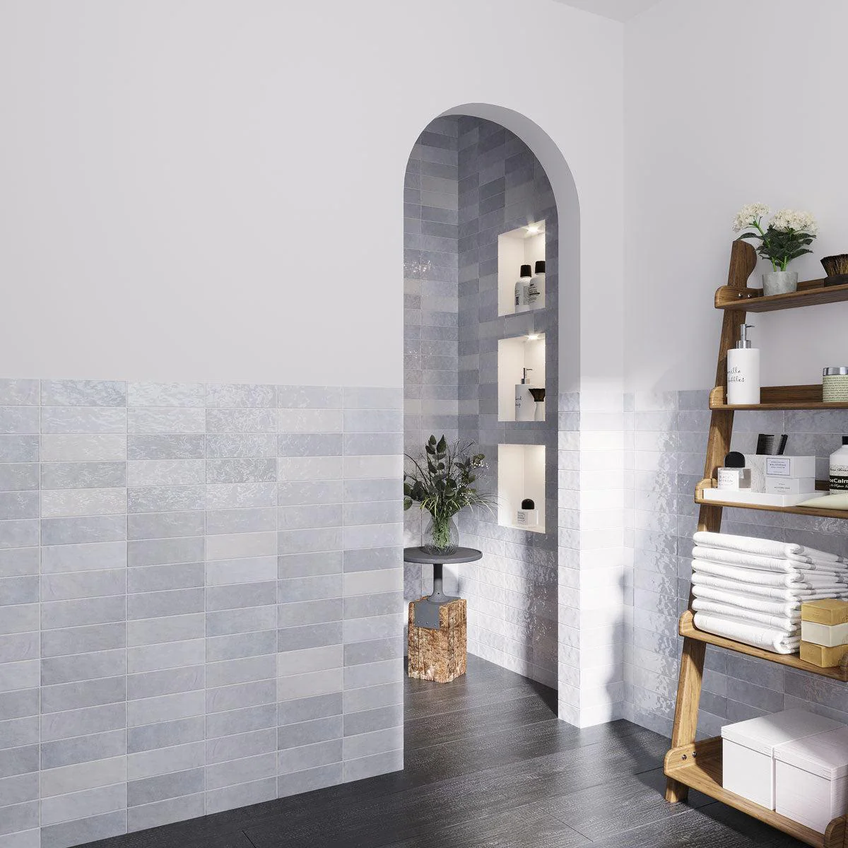 La Riviera Lavanda Blue Ceramic Subway Tile 2.5x8" - Image 8