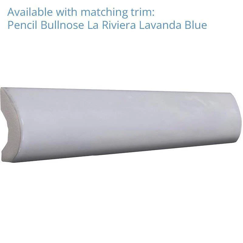 La Riviera Lavanda Blue Ceramic Subway Tile 2.5x8" - Image 9