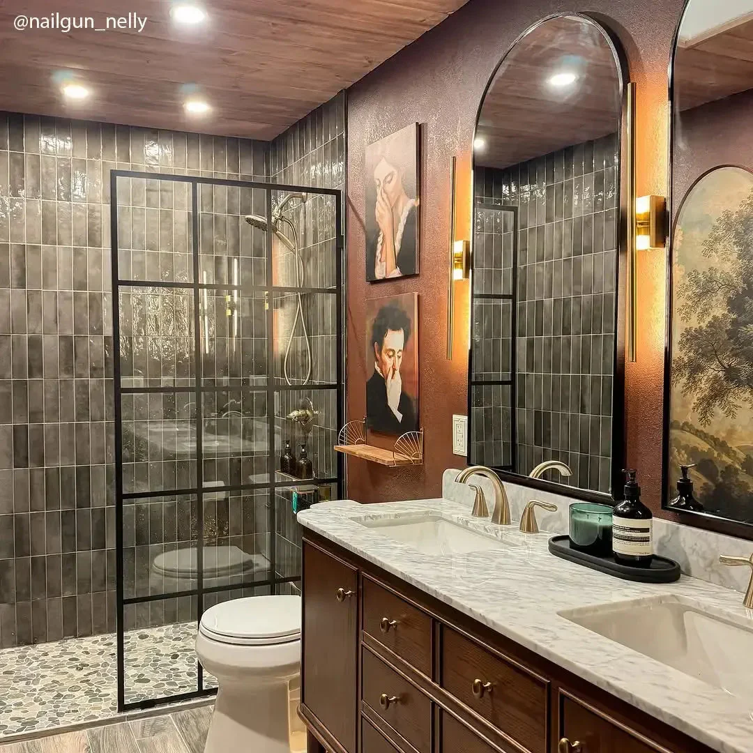 Luna Black 2.5x8 Ceramic Subway Tile - Image 6