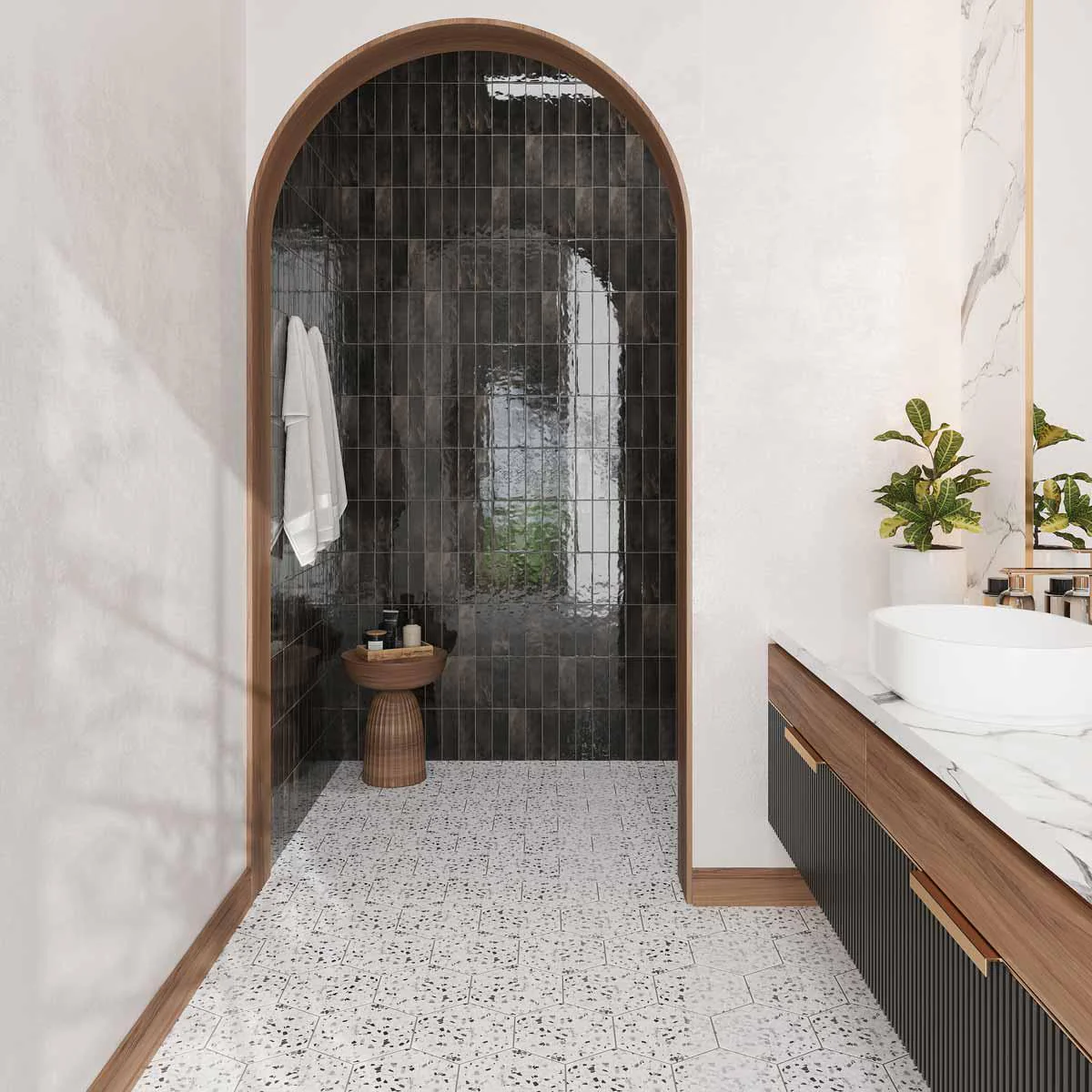 Luna Black 2.5x8 Ceramic Subway Tile - Image 8