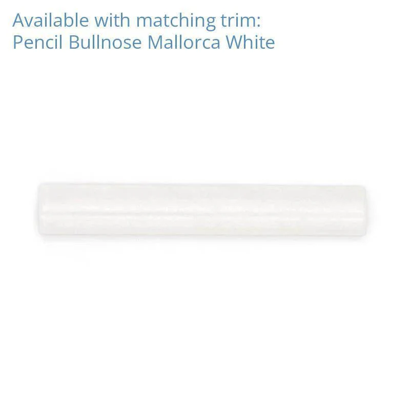 Mallorca White Ceramic Subway Tile 2.5x8 - Image 12