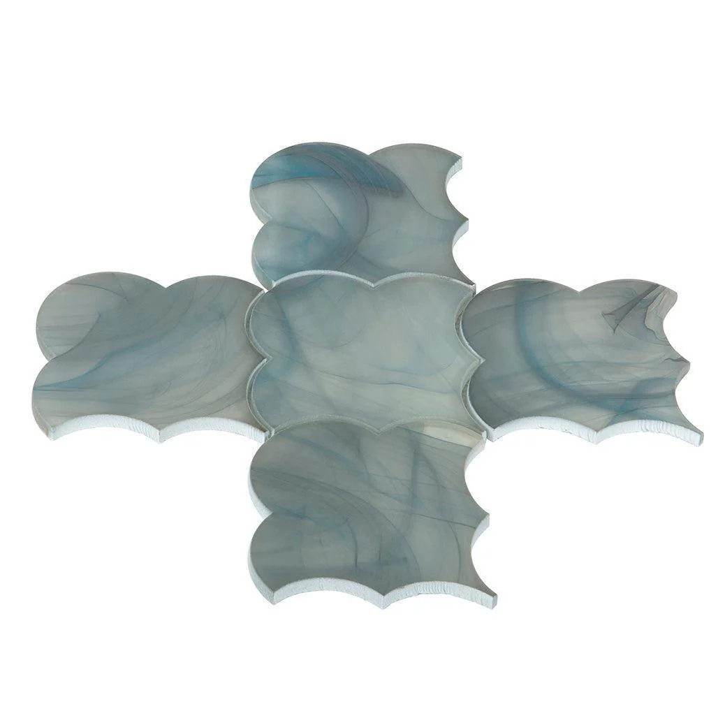 Sea Glass Cloud Blue Mosaic Tile - Image 10