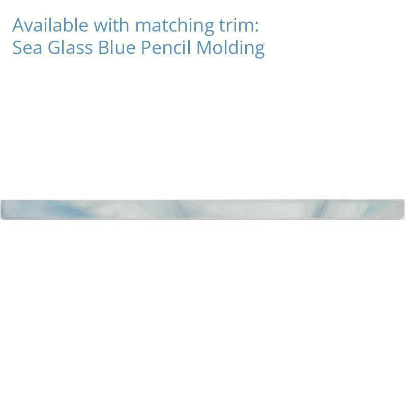 Sea Glass Cloud Blue Mosaic Tile - Image 11