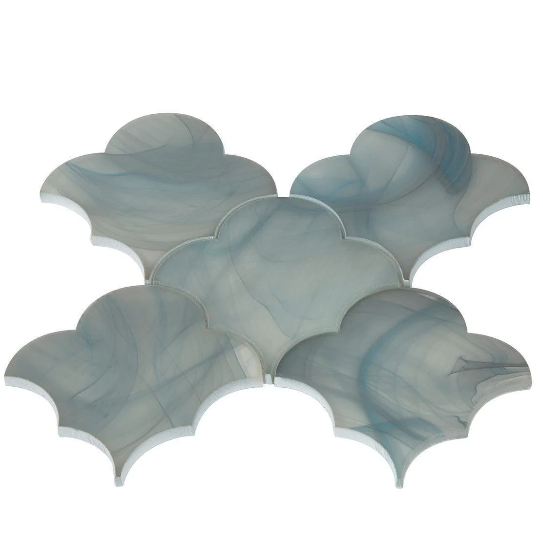 Sea Glass Cloud Blue Mosaic Tile - Image 8