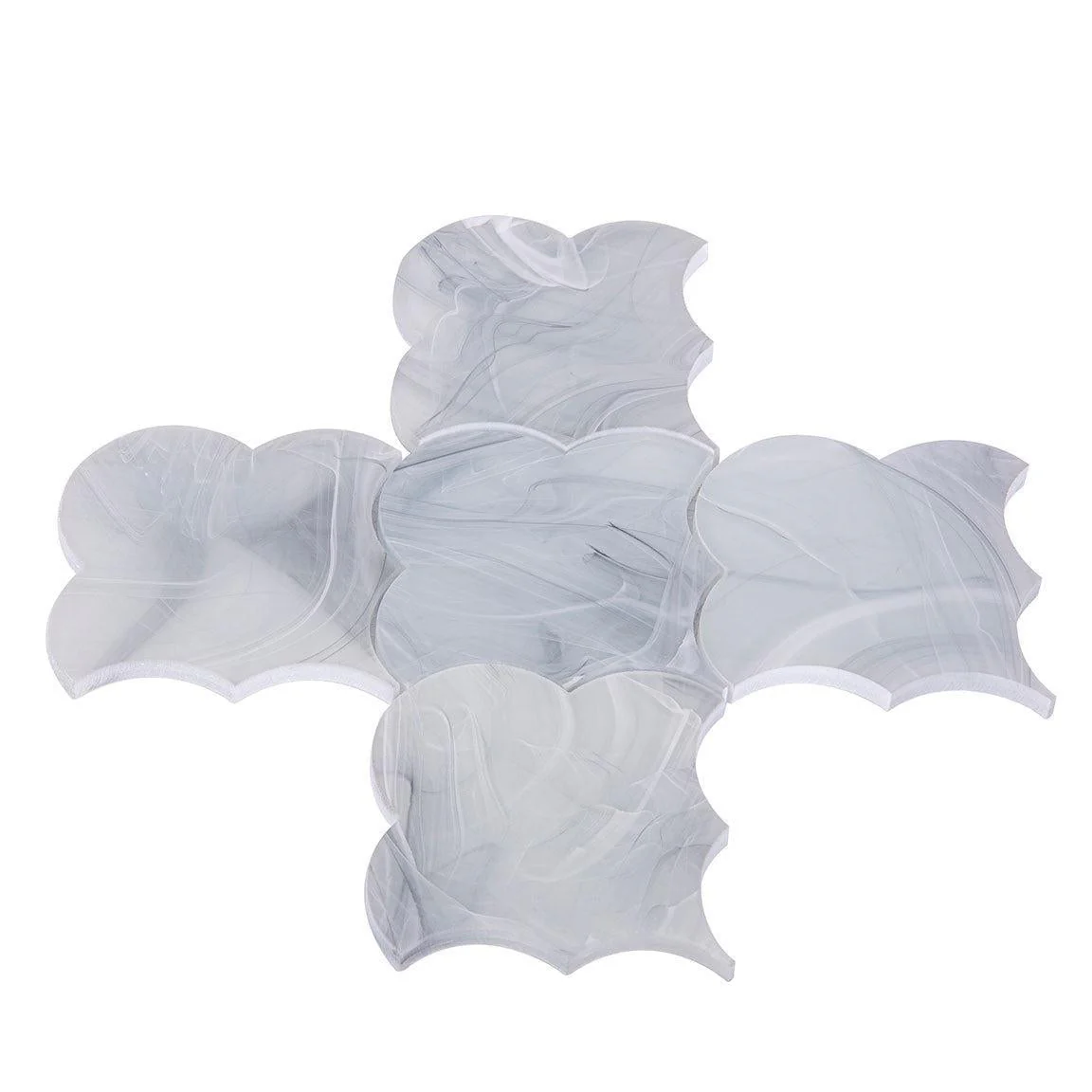 Sea Glass Cloud Grey Mosaic Tile - Image 10