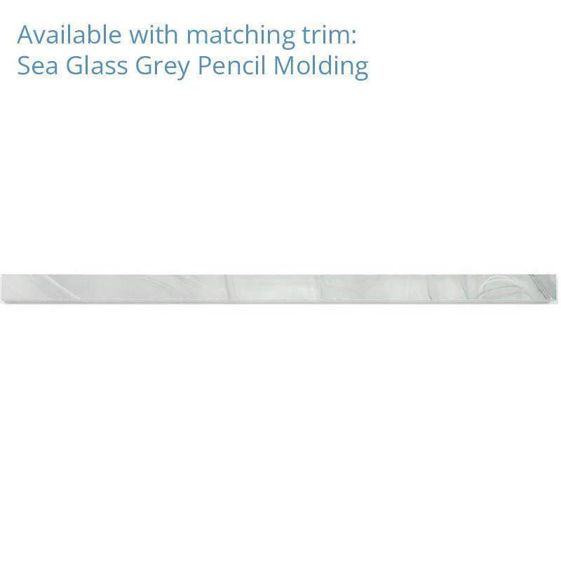 Sea Glass Cloud Grey Mosaic Tile - Image 11