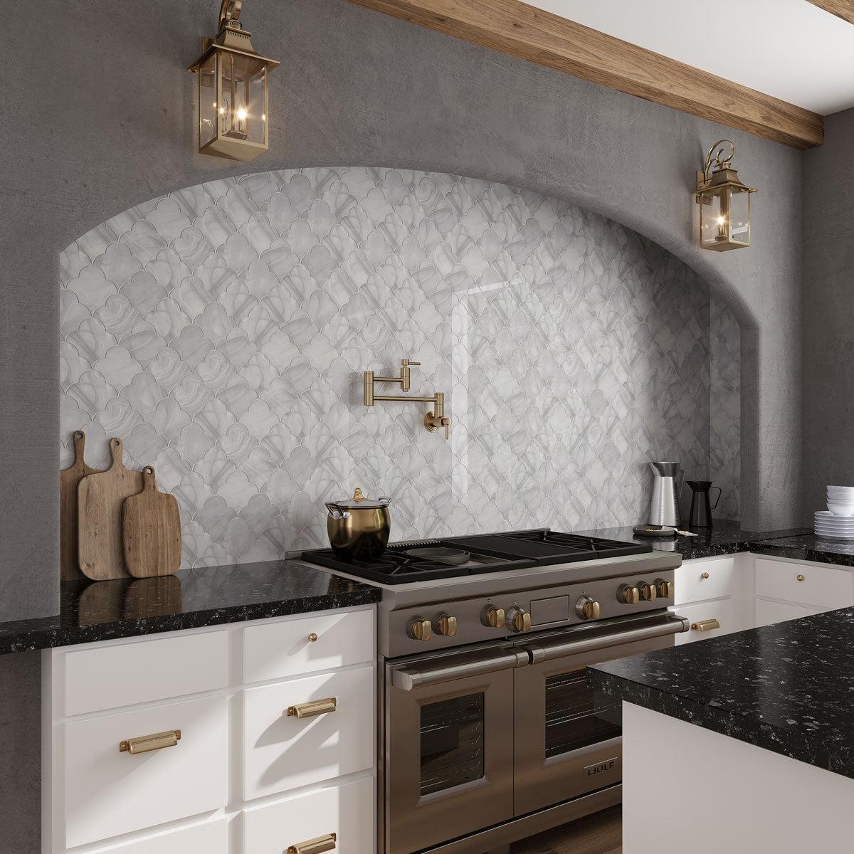 Sea Glass Cloud Grey Mosaic Tile - Image 3