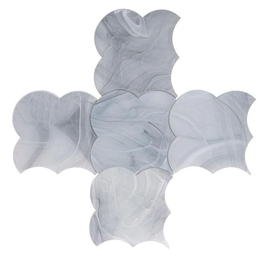 Sea Glass Cloud Grey Mosaic Tile - Image 7