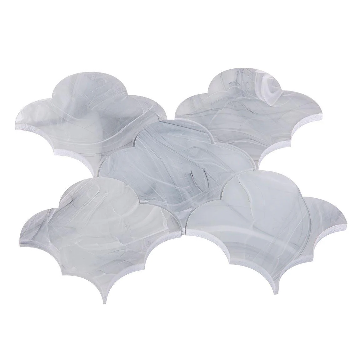 Sea Glass Cloud Grey Mosaic Tile - Image 9