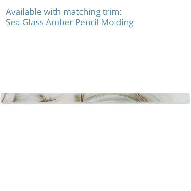 Sea Glass Hexagon Amber Mosaic Tile - Image 9