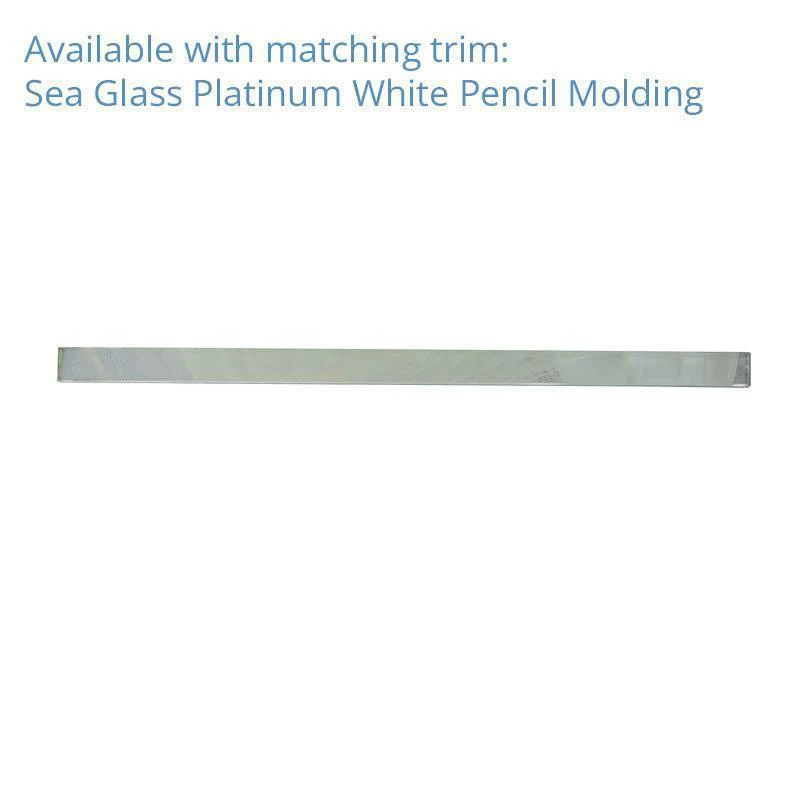 Sea Glass Hexagon Platinum White Mosaic Tile - Image 10