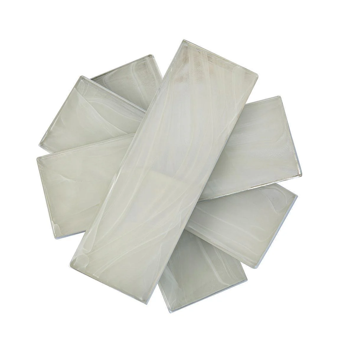 Sea Glass Platinum White 3X9 Tile - Image 10