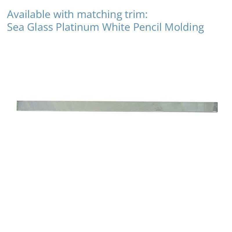 Sea Glass Platinum White 3X9 Tile - Image 12
