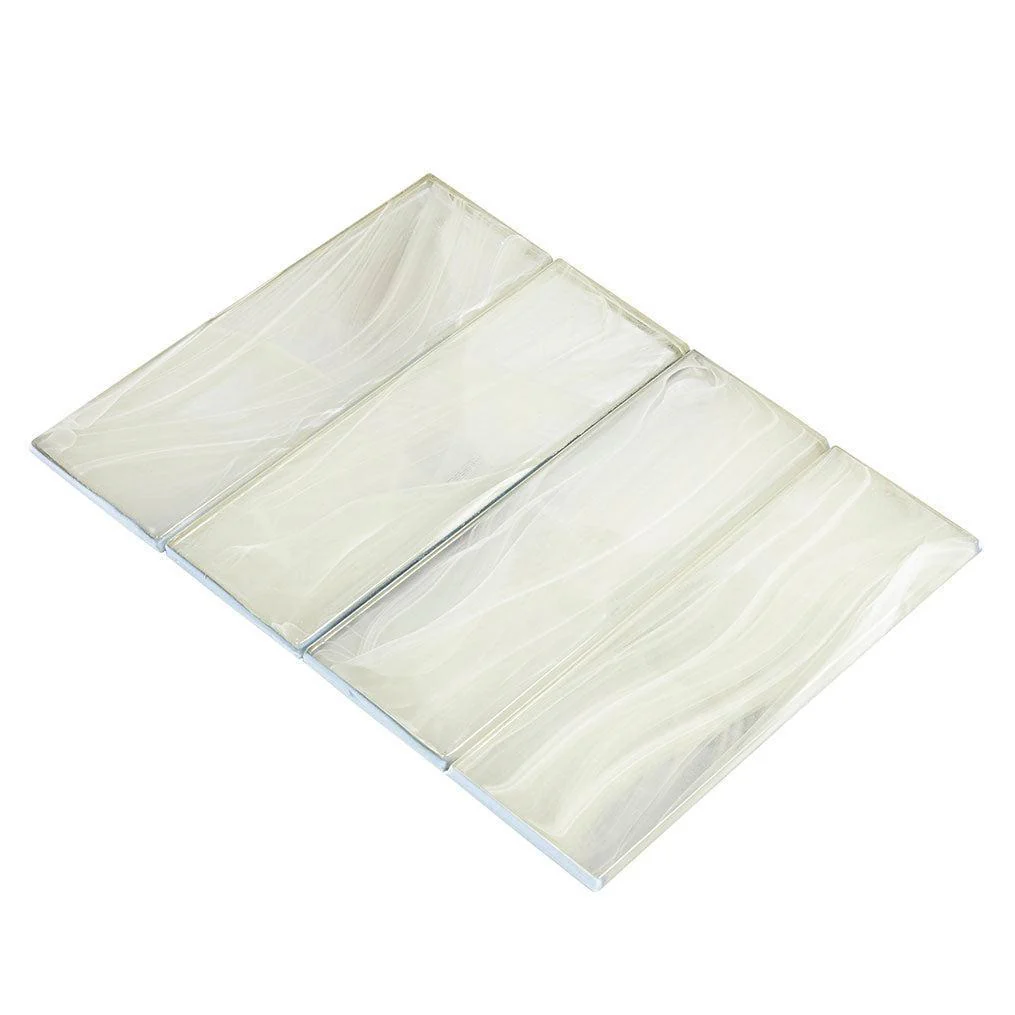 Sea Glass Platinum White 3X9 Tile - Image 6