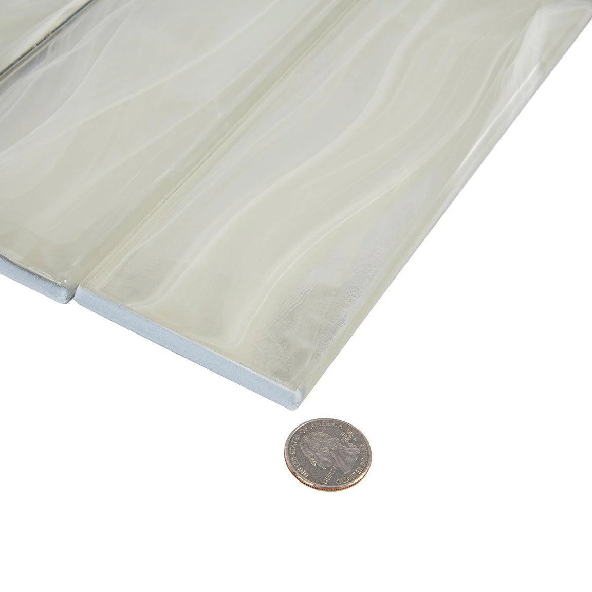 Sea Glass Platinum White 3X9 Tile - Image 8