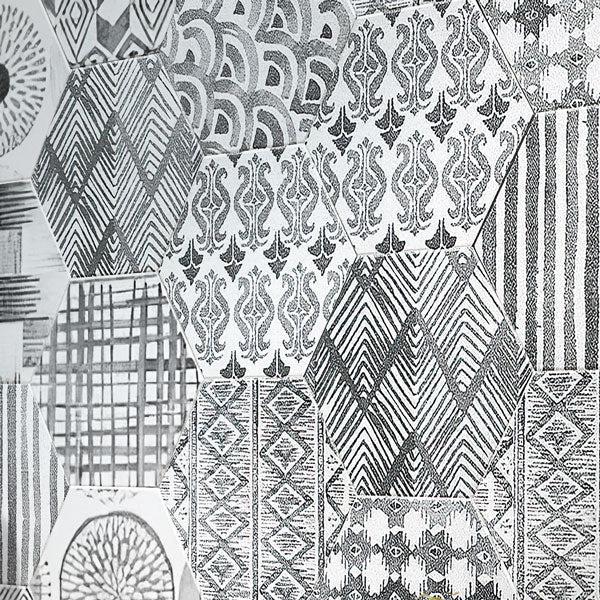Tex Grey Hexagon Pattern Natural Porcelain Tile - Image 8