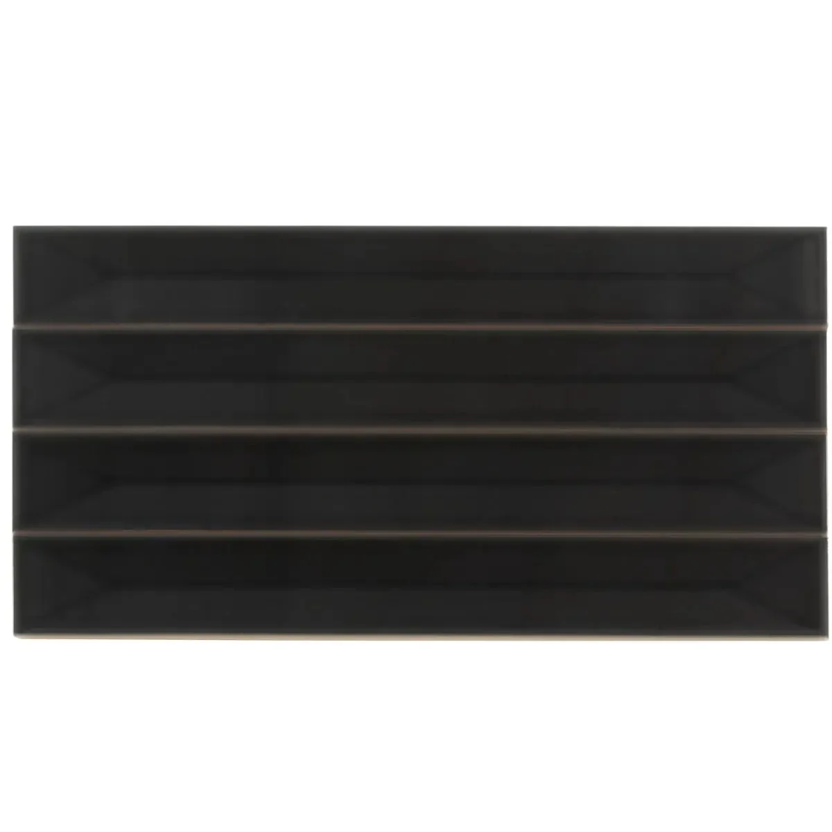 Viva Peak Black 2x16 Ceramic Subway Tile - Image 3